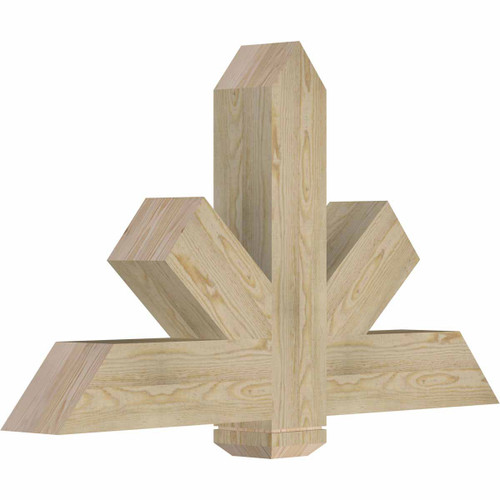 14/12 Pitch Kennewick Rough Sawn Timber Gable Bracket GBW048X28X0606KEN00RDF