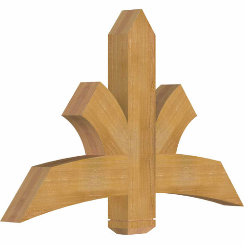 15/12 Pitch Davenport Rough Sawn Timber Gable Bracket GBW048X30X0406DAV00RWR