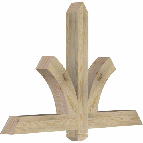 16/12 Pitch Redmond Rough Sawn Timber Gable Bracket GBW048X32X0404RED00RDF