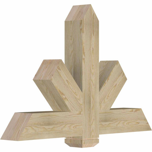 16/12 Pitch Kennewick Rough Sawn Timber Gable Bracket GBW048X32X0606KEN00RDF