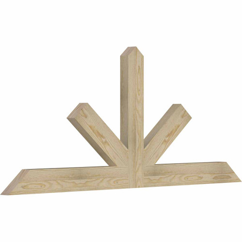10/12 Pitch Saratoga Rough Sawn Timber Gable Bracket GBW060X25X0204SAR00RDF