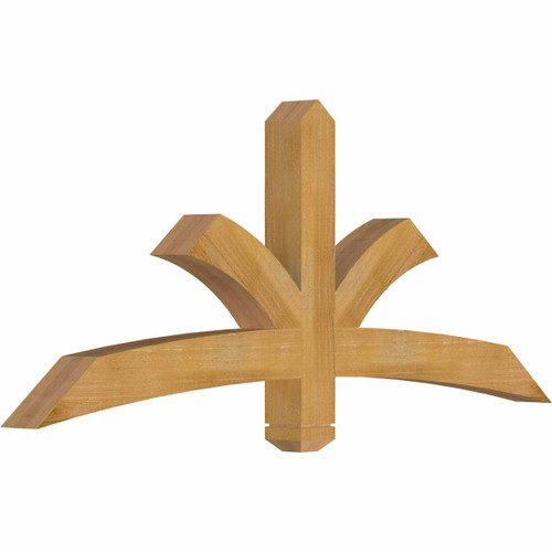10/12 Pitch Davenport Rough Sawn Timber Gable Bracket GBW060X25X0404DAV00RWR