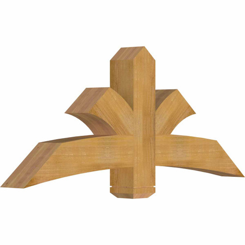 10/12 Pitch Davenport Rough Sawn Timber Gable Bracket GBW060X25X0606DAV00RWR