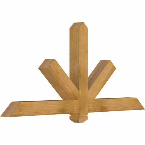 11/12 Pitch Kennewick Rough Sawn Timber Gable Bracket GBW060X27X0404KEN00RWR