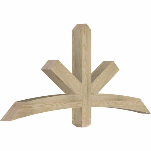 11/12 Pitch Alberta Rough Sawn Timber Gable Bracket GBW060X27X0404ALB00RDF