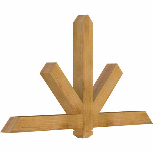 13/12 Pitch Kennewick Rough Sawn Timber Gable Bracket GBW060X32X0404KEN00RWR