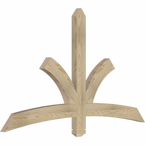 14/12 Pitch Davenport Rough Sawn Timber Gable Bracket GBW060X35X0204DAV00RDF