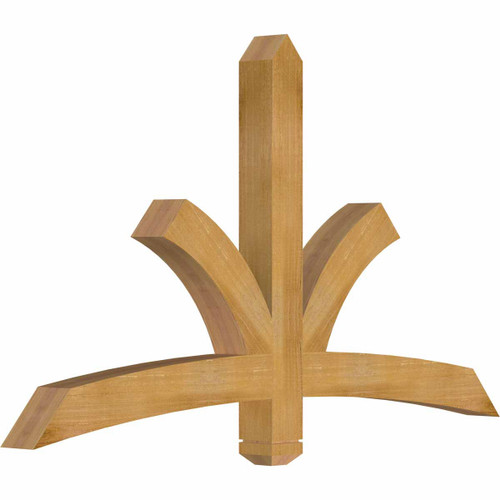 14/12 Pitch Davenport Rough Sawn Timber Gable Bracket GBW060X35X0404DAV00RWR