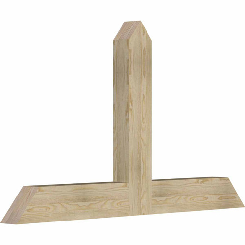 14/12 Pitch Portland Rough Sawn Timber Gable Bracket GBW060X35X0406POR00RDF