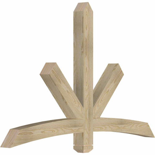 16/12 Pitch Alberta Rough Sawn Timber Gable Bracket GBW060X40X0404ALB00RDF