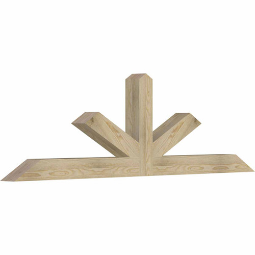 7/12 Pitch Saratoga Rough Sawn Timber Gable Bracket GBW072X21X0404SAR00RDF