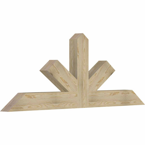 9/12 Pitch Saratoga Rough Sawn Timber Gable Bracket GBW072X27X0406SAR00RDF