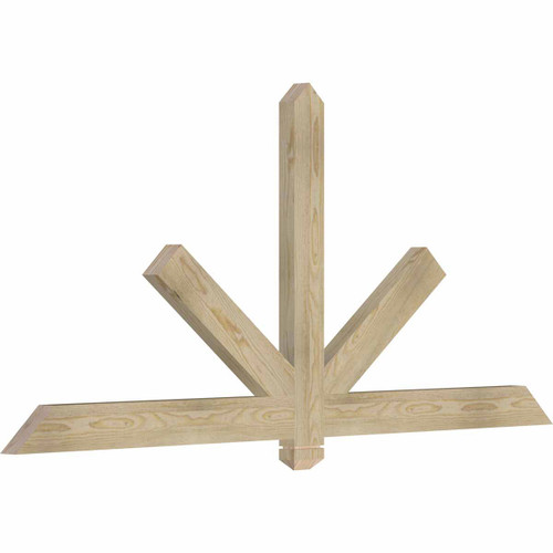 11/12 Pitch Kennewick Rough Sawn Timber Gable Bracket GBW072X33X0204KEN00RDF