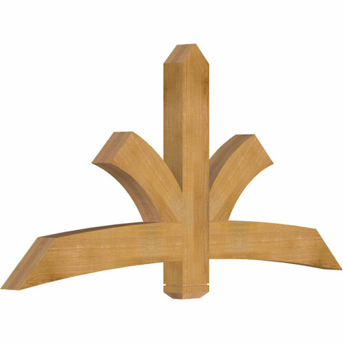 12/12 Pitch Davenport Rough Sawn Timber Gable Bracket GBW072X36X0406DAV00RWR