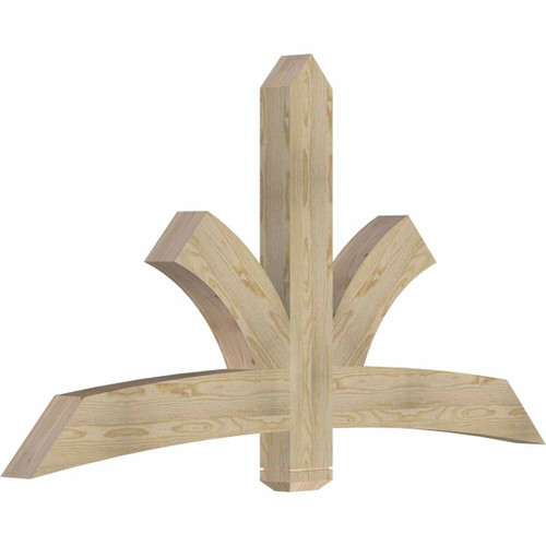 13/12 Pitch Davenport Rough Sawn Timber Gable Bracket GBW072X39X0406DAV00RDF