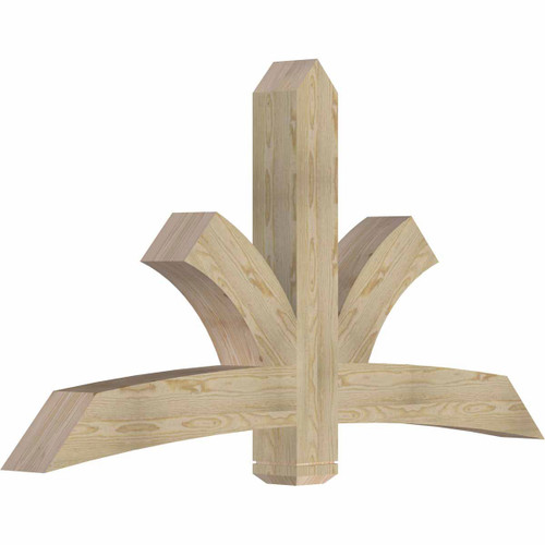 13/12 Pitch Davenport Rough Sawn Timber Gable Bracket GBW072X39X0606DAV00RDF
