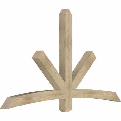14/12 Pitch Alberta Rough Sawn Timber Gable Bracket GBW072X42X0404ALB00RDF