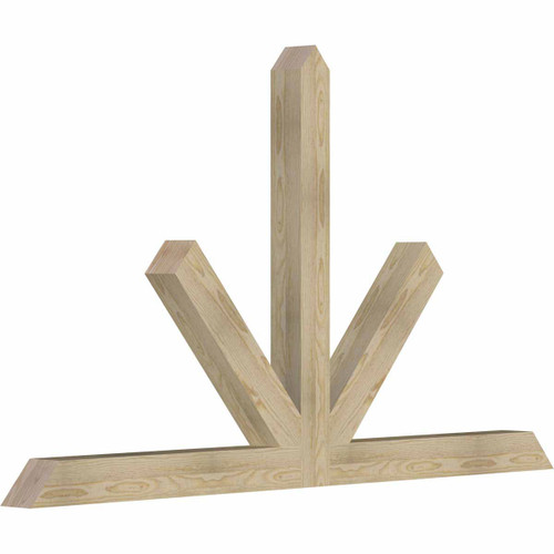 14/12 Pitch Saratoga Rough Sawn Timber Gable Bracket GBW072X42X0404SAR00RDF