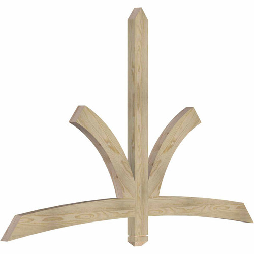 15/12 Pitch Davenport Rough Sawn Timber Gable Bracket GBW072X45X0204DAV00RDF