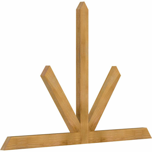 16/12 Pitch Saratoga Rough Sawn Timber Gable Bracket GBW072X48X0204SAR00RWR