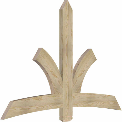 16/12 Pitch Davenport Rough Sawn Timber Gable Bracket GBW072X48X0206DAV00RDF