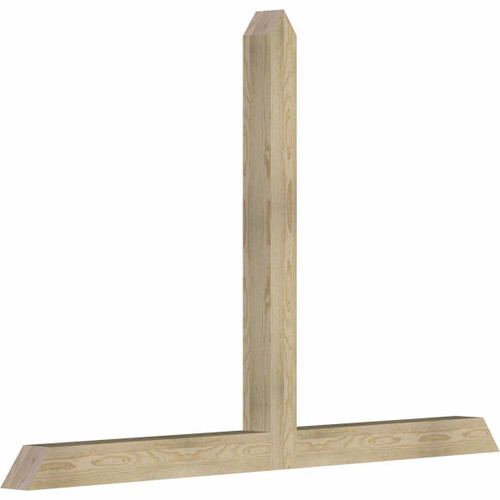 16/12 Pitch Portland Rough Sawn Timber Gable Bracket GBW072X48X0404POR00RDF