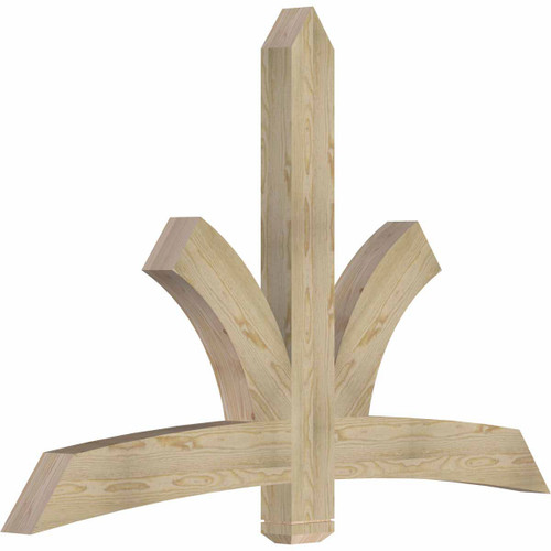 16/12 Pitch Davenport Rough Sawn Timber Gable Bracket GBW072X48X0406DAV00RDF