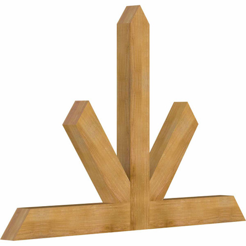 16/12 Pitch Saratoga Rough Sawn Timber Gable Bracket GBW072X48X0406SAR00RWR