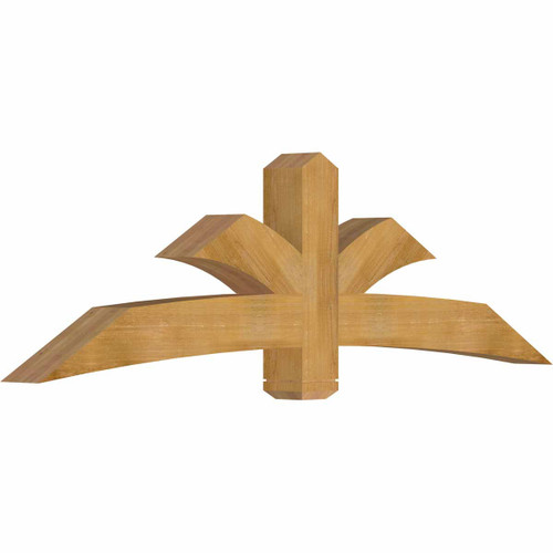 7/12 Pitch Davenport Rough Sawn Timber Gable Bracket GBW084X24X0606DAV00RWR