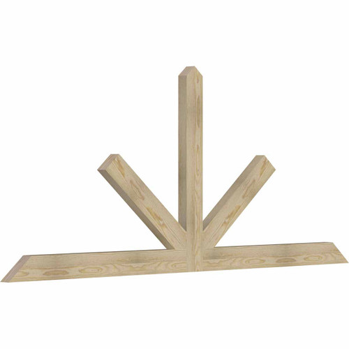 10/12 Pitch Saratoga Rough Sawn Timber Gable Bracket GBW084X35X0204SAR00RDF