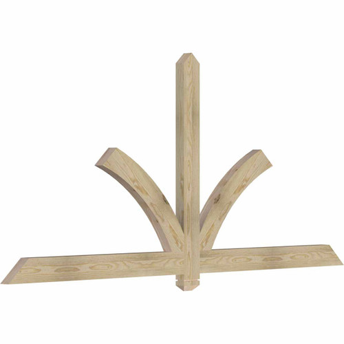 11/12 Pitch Redmond Rough Sawn Timber Gable Bracket GBW084X38X0204RED00RDF