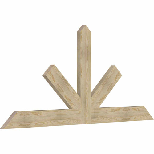 11/12 Pitch Saratoga Rough Sawn Timber Gable Bracket GBW084X38X0206SAR00RDF