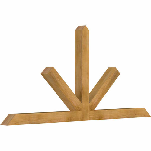 11/12 Pitch Saratoga Rough Sawn Timber Gable Bracket GBW084X38X0404SAR00RWR