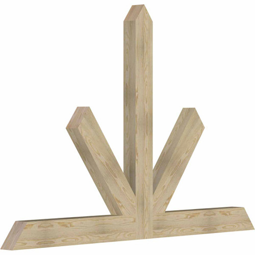 16/12 Pitch Saratoga Rough Sawn Timber Gable Bracket GBW084X56X0406SAR00RDF