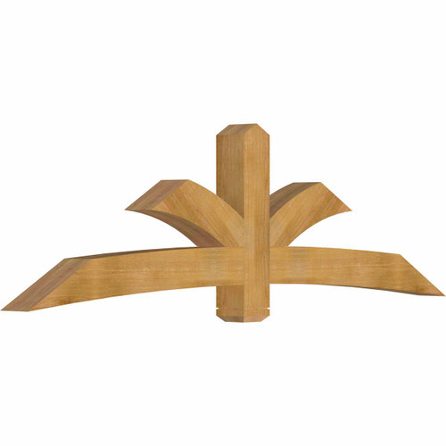 7/12 Pitch Davenport Rough Sawn Timber Gable Bracket GBW096X28X0606DAV00RWR