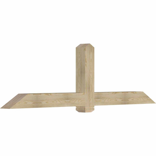 7/12 Pitch Eugene Rough Sawn Timber Gable Bracket GBW096X28X0606EUG00RDF