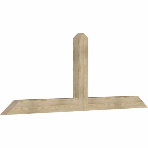 9/12 Pitch Portland Rough Sawn Timber Gable Bracket GBW096X36X0406POR00RDF