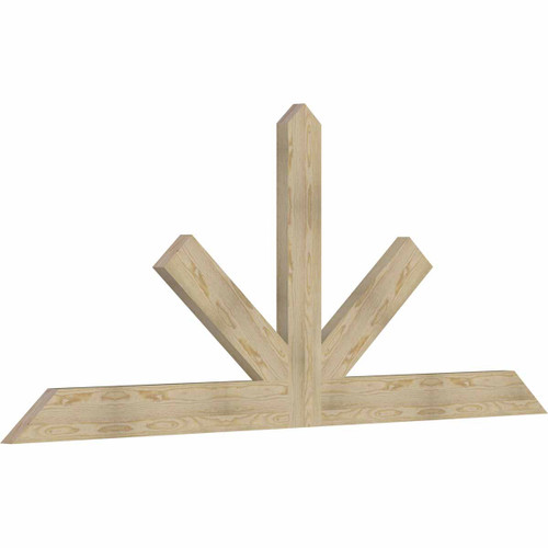 10/12 Pitch Saratoga Rough Sawn Timber Gable Bracket GBW096X40X0206SAR00RDF