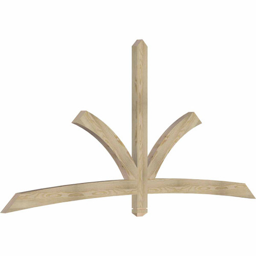 11/12 Pitch Davenport Rough Sawn Timber Gable Bracket GBW096X44X0204DAV00RDF