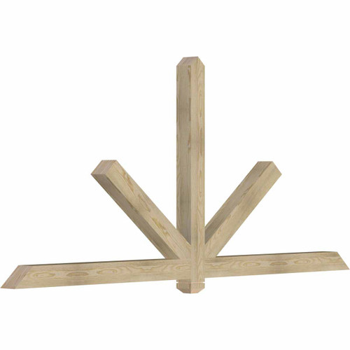 11/12 Pitch Kennewick Rough Sawn Timber Gable Bracket GBW096X44X0404KEN00RDF