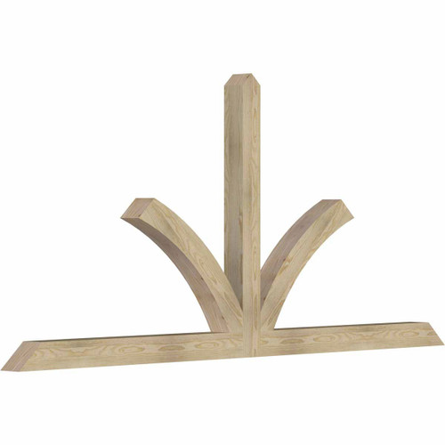 11/12 Pitch Richland Rough Sawn Timber Gable Bracket GBW096X44X0404RIC00RDF