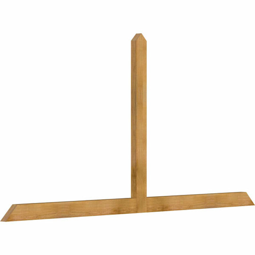 12/12 Pitch Portland Rough Sawn Timber Gable Bracket GBW096X48X0204POR00RWR