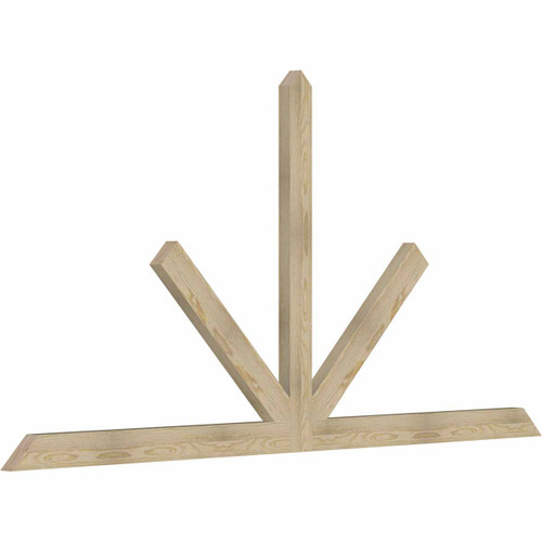 12/12 Pitch Saratoga Rough Sawn Timber Gable Bracket GBW096X48X0204SAR00RDF