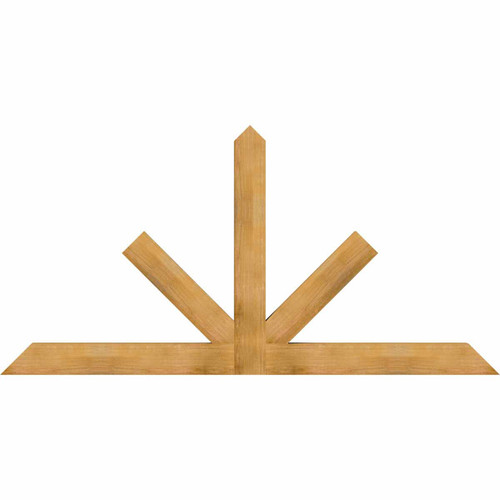 12/12 Pitch Saratoga Rough Sawn Timber Gable Bracket GBW096X48X0406SAR00RWR