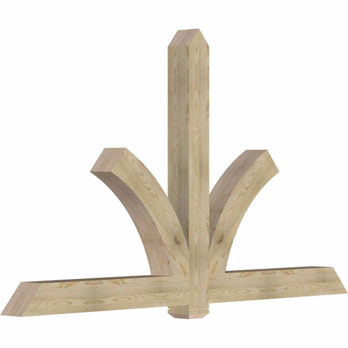 14/12 Pitch Redmond Rough Sawn Timber Gable Bracket GBW096X56X0606RED00RDF