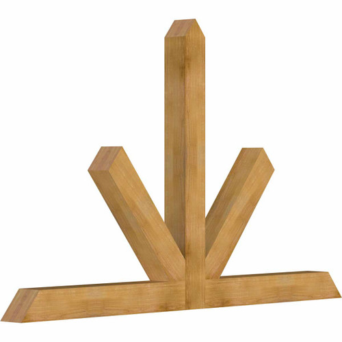 15/12 Pitch Saratoga Rough Sawn Timber Gable Bracket GBW096X60X0606SAR00RWR