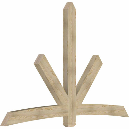 16/12 Pitch Alberta Rough Sawn Timber Gable Bracket GBW096X64X0406ALB00RDF