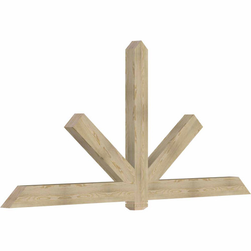 11/12 Pitch Kennewick Rough Sawn Timber Gable Bracket GBW108X49X0406KEN00RDF