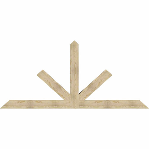 11/12 Pitch Saratoga Rough Sawn Timber Gable Bracket GBW108X49X0606SAR00RDF