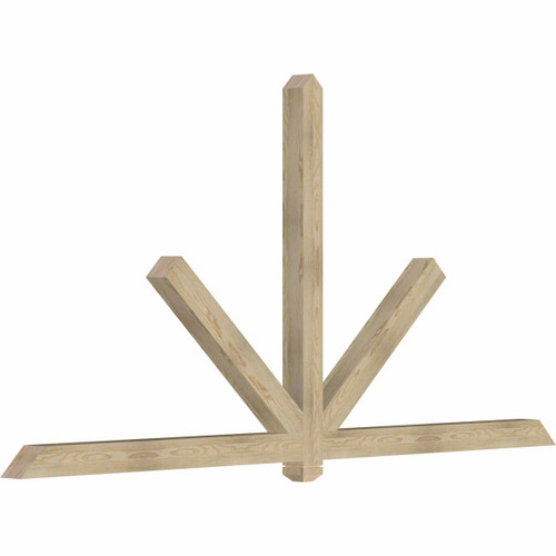 12/12 Pitch Kennewick Rough Sawn Timber Gable Bracket GBW108X54X0404KEN00RDF
